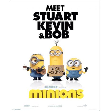 I'm With Stupid Minions Mini Poster £2.49